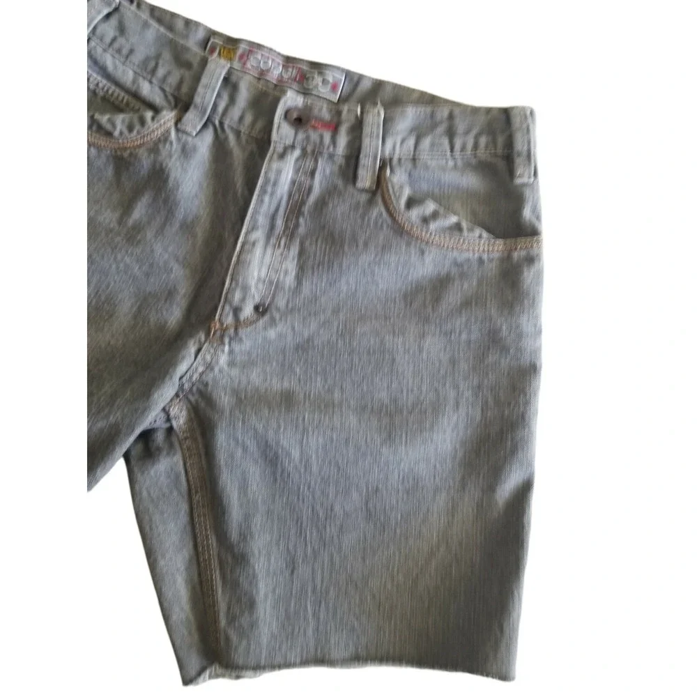 COOGI Melbourne Men's Cut Away Denim Shorts Gray Size‎ W34 Home Altered Length